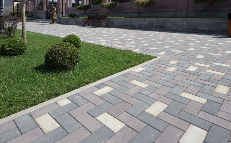 Плитка тротуарная Прямоугольник А.2.П.4 стандарт гладкий белый, 200*100*40 мм 