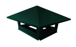 Дымник на трубу Grand Line 520*390 мм 0,5 Satin с пленкой RAL 6005 зеленый мох