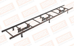 Лестница кровельная Borge для фальцевой кровли оцинкованная RAL 8019, 2,7 м