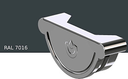 Заглушка желоба универсальная KROP STAL для системы D 150/100 мм, RAL 7016