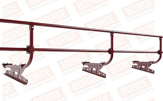Кровельное ограждение Borge для фальцевой кровли оцинкованное RAL 3005, 300*60 см