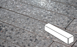 Плитка тротуарная Готика, Granite FINO, Ригель Б.3.П.8, Галенит, 360*80*80 мм
