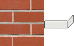 Клинкерная плитка угловая ручной формовки Feldhaus Klinker NF 9 W400 carmesi liso 240*71*115*9 мм