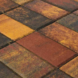 Плитка тротуарная BRAER Прямоугольник Color Mix Мальва, 200*50*60 мм