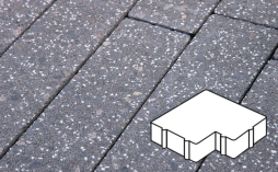 Плитка тротуарная Готика, City Granite FINERRO, Калипсо Б.2.Ф.6, Ильменит, 200*200*60 мм