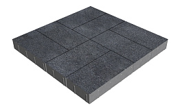 Плитка тротуарная SteinRus Грас Б.4.П.8, Backwash, Неро, 400*200*80 мм