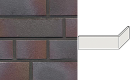 Клинкерная плитка угловая ручной формовки Feldhaus Klinker NF 14 W386 cerasi maritim negro 240*71*115*14 мм