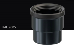 Муфта с уплотнителем для трубы 90 мм KROP UNI PVC/STAL, RAL 9005