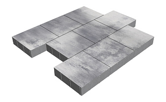 Плитка тротуарная SteinRus Валенсия Б.3.К.8, гладкая, Монохром, 300*300*80 мм