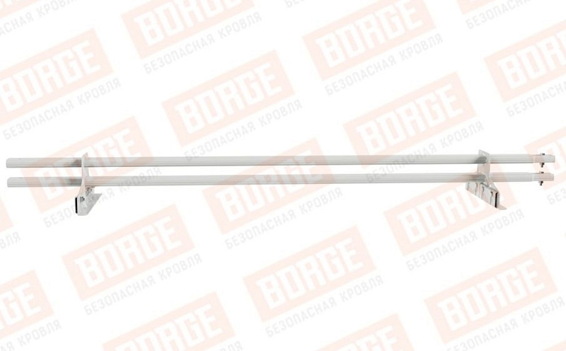 Снегозадержатель трубчатый Borge для фальцевой кровли оцинкованный RAL 9003, 1,5 м
