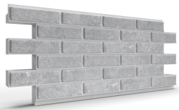 Термопанель на пенополистироле (ППС) с клинкерной плиткой BestPoint Exclusive Cemento Gray 1145*470*60 мм