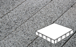 Плитка тротуарная Готика, Granite FINO, Квадрат Б.4.К.8, Белла Уайт, 400*400*80 мм