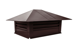 Дымник на трубу Grand Line с жалюзи 520*390 мм GreenCoat Pural BT RR 887