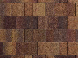 Плитка тротуарная Старый город Б.1.Фсм.8 листопад гранит осень, комплект 3 шт, толщина 80 мм