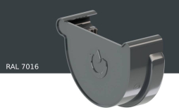 Заглушка желоба правая KROP PVC для системы D 130/90 мм, RAL 7016