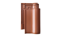 Керамическая черепица рядовая ERLUS Е 58 SL медно-коричневый, классический ангоб