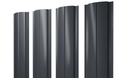 Штакетник Полукруглый Slim 0,5 PurPro RAL 7024 мокрый асфальт