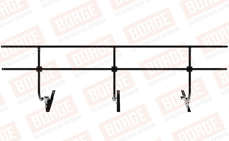 Кровельное ограждение Borge для черепичной кровли оцинкованное RAL 9005, 300*90 см
