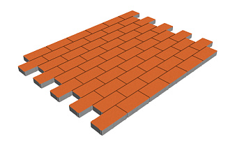 Плитка тротуарная SteinRus Прямоугольник А.6.П.4 гладкая, оранжевый, 200*100*40 мм