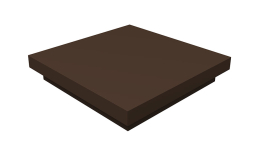Колпак на столб Grand Line плоский 550*465 мм 0,5 Satin с пленкой RAL 8017