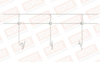 Кровельное ограждение Borge для черепичной кровли оцинкованное RAL 9003, 300*120 см