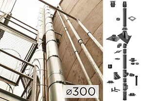 Дымоходная система Schiedel PERMETER 25 из стали D 300 мм цвет серый