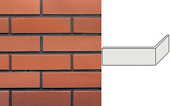Клинкерная плитка угловая King Klinker Dream House 01 Ruby red RF10, 250*65*120*10 мм