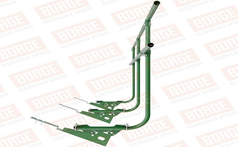 Кровельное ограждение Borge для черепичной кровли оцинкованное RAL 6002, 300*120 см