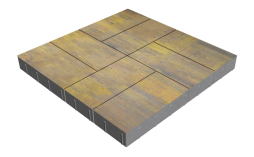 Плитка тротуарная SteinRus Грас Б.4.П.8, гладкая, Бромо, 400*200*80 мм
