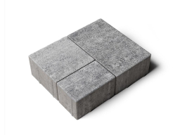 Плитка тротуарная Старый город Б.1.Фсм.8 искусственный камень шунгит, комплект 3 шт, толщина 80 мм