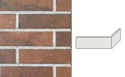 Клинкерная плитка угловая INTERBAU Brick Loft, INT 573 Ziegel, 240*115*52*10 мм