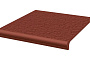 Клинкерная ступень с капиносом Paradyz Natural Rosa, структурная, 330*300*11 мм