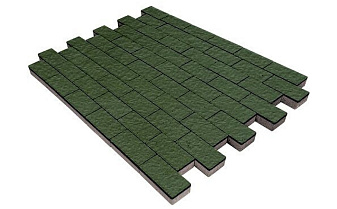 Плитка тротуарная SteinRus Прямоугольник Б.6.П.6, Old-age, оливковый, 200*100*60 мм