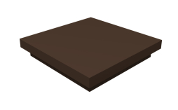 Колпак на столб Плоский Grand Line, 0,5 Satin, RAL 8017, 390*390 мм
