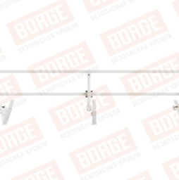 Кровельное ограждение Borge для кровли из композитной черепицы оцинкованное RAL 9003, 300*60 см