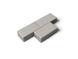 Плитка тротуарная Прямоугольник Б.2.П.6 стандарт гладкий белый, 200*100*60 мм