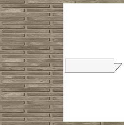 Гибкий кирпич StoCleyer B, угловой элемент 4/4-lintel, 71180 бежевый, 400*40/100*4-8 мм 