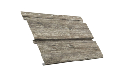 Софит металлический Grand Line Квадро брус с полной перфорацией, сталь 0,45 мм Print Elite, Nordic Wood