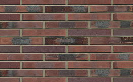 Кирпич клинкерный Westerwaelder Klinker Nr 04 KS Rotbraun-bunt Kohle Spezial, 290*60*40 мм