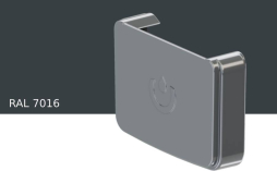 Заглушка желоба универсальная KROP PVC Квадрат для системы D 135/80*80 мм, RAL 7016