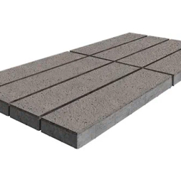 Плитка тротуарная SteinRus Гранада Б.7.П.8 Backwash, Травертин, 600*200*80 мм