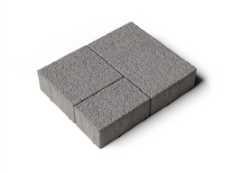 Плитка тротуарная Старый город Б.1.Фсм.6 гранит серый, толщина 60 мм, комплект 3 шт