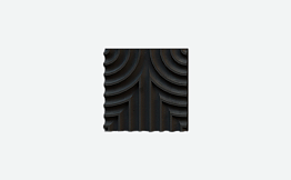 3D-плитка ARCHITECTILES Asperitas, № 5 Cinco, черный, 120*120*15 мм