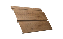Софит Grand Line металлический Квадро брус с перфорацией 0,45 Print Premium с пленкой Pine Wood Fresh