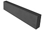 Садовый бордюр SteinRus БР 100.20.8R, гладкая, полный прокрас, черный, 1000*200*80 мм