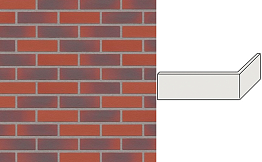 Клинкерная плитка угловая ручной формовки Feldhaus Klinker NF 9 W356 carmesi antic liso 240*71*115*9 мм