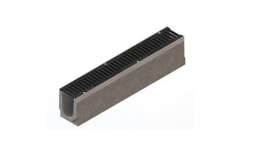 Лоток Standartpark BetoMax Drive DN100 с чугунной щелевой решеткой, C250, 1000*160*230 мм