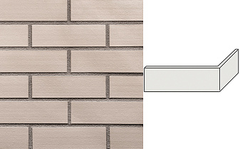 Клинкерная плитка угловая King Klinker Dream House 28 Pacific Pearl RF10, 250*65*120*10 мм
