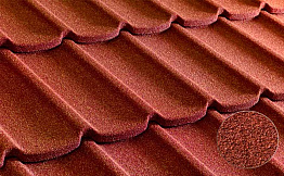 Композитная черепица рядовая Metrotile Mistral Red
