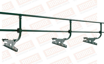 Кровельное ограждение Borge для фальцевой кровли оцинкованное RAL 6005, 300*60 см